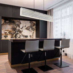 Luminosa Lighting Luminosa Mirrora Bar Pendant Ceiling Light Matt Black, Glass Mirror Led 2700/6500K - thumbnail 2