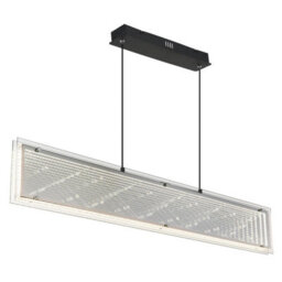 Luminosa Lighting Luminosa Mirrora Bar Pendant Ceiling Light Matt Black, Glass Mirror Led 2700/6500K