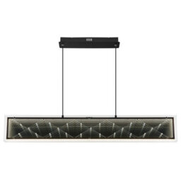 Luminosa Lighting Luminosa Mirrora Bar Pendant Ceiling Light Matt Black, Glass Mirror Led 2700/6500K - thumbnail 4