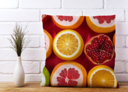 Warren Reed Designer Citrus And Pomegranate Cushions 45Cm X 45Cm - thumbnail 2