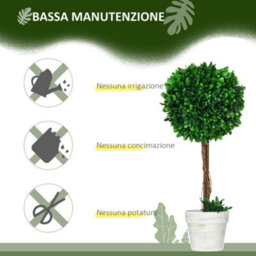 Artificial Boxwoods For Home And Office, Indoor And Outdoor Artificial Plants With Pot And Fake Moss, Dia 28 X 60 Cm - thumbnail 6