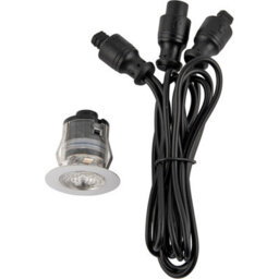 2 Pack Single Recessed 35mm Decking Light Module - 0.65W Cct Led - Steel - thumbnail 4
