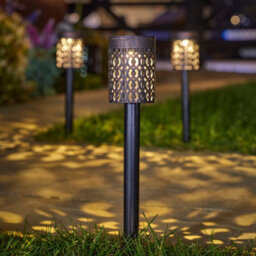 Smart Solar Biba Brushed Bronze Effect Solar-Powered Led Outdoor Stake Light, Pack Of 8 - thumbnail 1