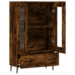 Berkfield Highboard Smoked Oak 69.5X31X115 Cm Engineered Wood - thumbnail 5
