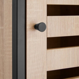 Tectake Bedside Table Durham   - Industrial Wood Light, Oak Sonoma Door Hinge On The Right - thumbnail 5