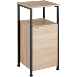 Tectake Bedside Table Durham   - Industrial Wood Light, Oak Sonoma Door Hinge On The Right - thumbnail 3