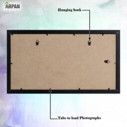 "Arpan Mdf Multi Aperture Photo Frame 3 Aperture 6X4 Or 4X6"" Black" - thumbnail 5