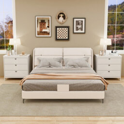 Costway 3-Drawer Dresser Modern Chest Of Drawers 3-Tier White Side Cabinet - thumbnail 5