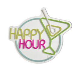 Glow Neon Happy Hour Multicolour Plug-In Led Wall Light - thumbnail 3