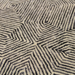 Black Viscose , Wool Easy To Clean Geometric Luxurious , Modern , Wool Rug For Living Room, Bedroom - 120Cm X 170Cm - thumbnail 2