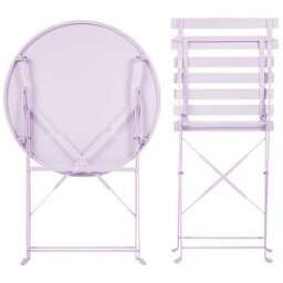 Beliani Bistro Set Folding Fiori Metal Violet - thumbnail 8