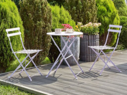 Beliani Bistro Set Folding Fiori Metal Violet - thumbnail 2