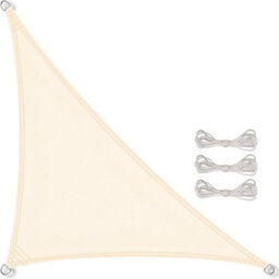 Beige 3X3X3M Triangular Polyester Shade Sail Uv Resistant - thumbnail 1
