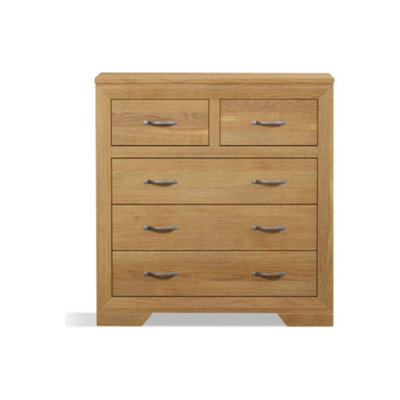 Furniture 48 Bellingham Solid Oak 2 Over 3 Chest Of Drawers