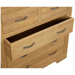 Furniture 48 Bellingham Solid Oak 2 Over 3 Chest Of Drawers - thumbnail 3