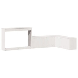 Berkfield Bedside Cabinet With Desk White 232X112X75 Cm Solid Wood Pine - thumbnail 6