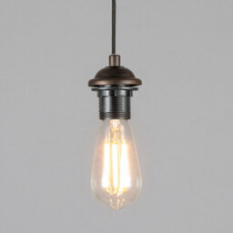 Litecraft Bronze Fresia Black Cable Plug In Ceiling Pendant - thumbnail 3