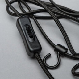 Litecraft Bronze Fresia Black Cable Plug In Ceiling Pendant - thumbnail 7