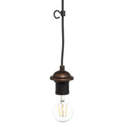 Litecraft Bronze Fresia Black Cable Plug In Ceiling Pendant - thumbnail 2