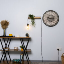 Litecraft Bronze Fresia Black Cable Plug In Ceiling Pendant - thumbnail 1