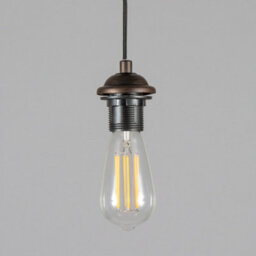 Litecraft Bronze Fresia Black Cable Plug In Ceiling Pendant - thumbnail 4