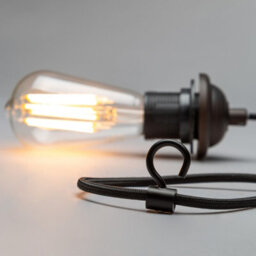 Litecraft Bronze Fresia Black Cable Plug In Ceiling Pendant - thumbnail 6