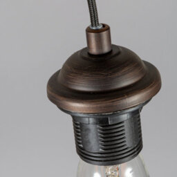Litecraft Bronze Fresia Black Cable Plug In Ceiling Pendant - thumbnail 5
