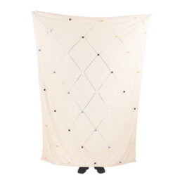 Beliani Blanket Gaidar Cotton 130 X 170 Cm Beige - thumbnail 4