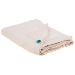 Beliani Blanket Gaidar Cotton 130 X 170 Cm Beige - thumbnail 1