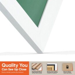 "30X17"" White Modern Vinyl Record Frame With Emerald Mount For 12 Inch Lp Album Cover & Disc - Ak Frames" - thumbnail 3