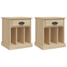 Berkfield Bedside Cabinets 2 Pcs Sonoma Oak 43X36X50 Cm - thumbnail 2