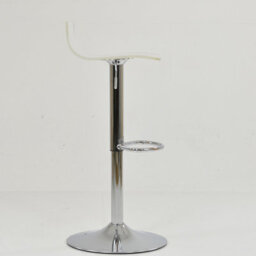 Lakeland Furniture Crystal Clear Acrylic Chrome Adjustable Base Bar Stool - thumbnail 4