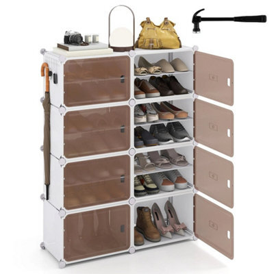 Shoe Rack 8 Tier Shoe Storage Cabinet With Removable Shelves - image 1