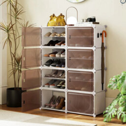 Shoe Rack 8 Tier Shoe Storage Cabinet With Removable Shelves - thumbnail 5