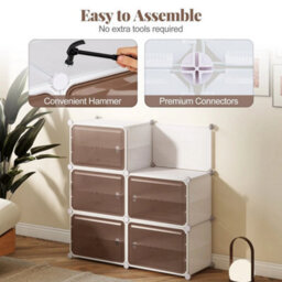 Shoe Rack 8 Tier Shoe Storage Cabinet With Removable Shelves - thumbnail 6