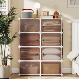 Shoe Rack 8 Tier Shoe Storage Cabinet With Removable Shelves - thumbnail 3