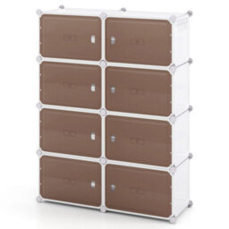 Shoe Rack 8 Tier Shoe Storage Cabinet With Removable Shelves - thumbnail 4