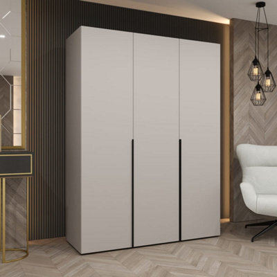 Arte Soothing Cashmere Hinged Door Wardrobe 202Cm High - Calm Storage For Modern Living - image 1