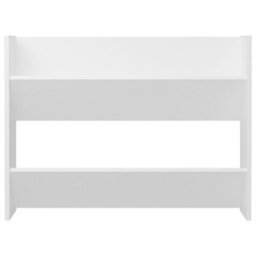 Berkfield Wall Shoe Cabinet White 80X18X60 Cm Engineered Wood - thumbnail 4