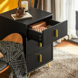 Sobuy Fbt115-Sch, Bedside Table Bedside Cabinet Nightstand With 2 Drawers, Side Table For Bedroom Living Room,black - thumbnail 6