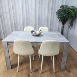 Kosy Koala Wooden Rectangle Dining Table Set - Dining Table With Set Of 4 Cream Chairs - Dining Room Furniture - thumbnail 9