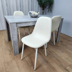 Kosy Koala Wooden Rectangle Dining Table Set - Dining Table With Set Of 4 Cream Chairs - Dining Room Furniture - thumbnail 5