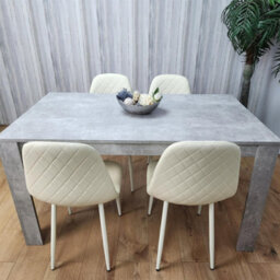 Kosy Koala Wooden Rectangle Dining Table Set - Dining Table With Set Of 4 Cream Chairs - Dining Room Furniture - thumbnail 7