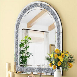 Artloge 90Cm Sparkling Crystal Crush Diamond Arch Accent Mirror Entryway Wall Decorative - thumbnail 8