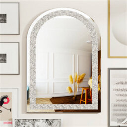 Artloge 90Cm Sparkling Crystal Crush Diamond Arch Accent Mirror Entryway Wall Decorative - thumbnail 7