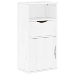 Walplus Side Cabinet With Drawer Odda White 40X24X79 Cm Solid Wood Pine - thumbnail 2