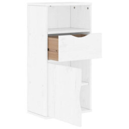 Walplus Side Cabinet With Drawer Odda White 40X24X79 Cm Solid Wood Pine - thumbnail 5