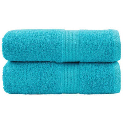 Berkfield Premium Wash Towels Solund 2 Pcs Turquoise 30X30 Cm 600 Gsm - image 1