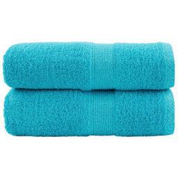 Berkfield Premium Wash Towels Solund 2 Pcs Turquoise 30X30 Cm 600 Gsm