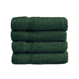 Allure Bath Fashions Luxury Zero Twist Egyptian Cotton Face Cloths Pack Of 4 - Dark Green - thumbnail 1